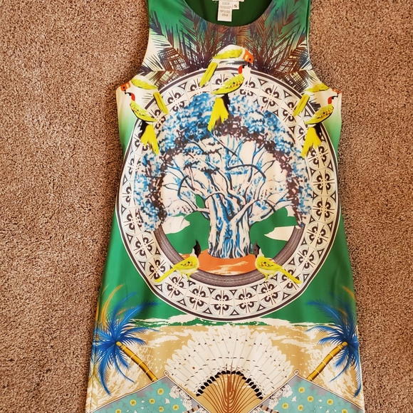 Papillon Sleeveless Jungle Pattern Dress - Picture 1 of 3